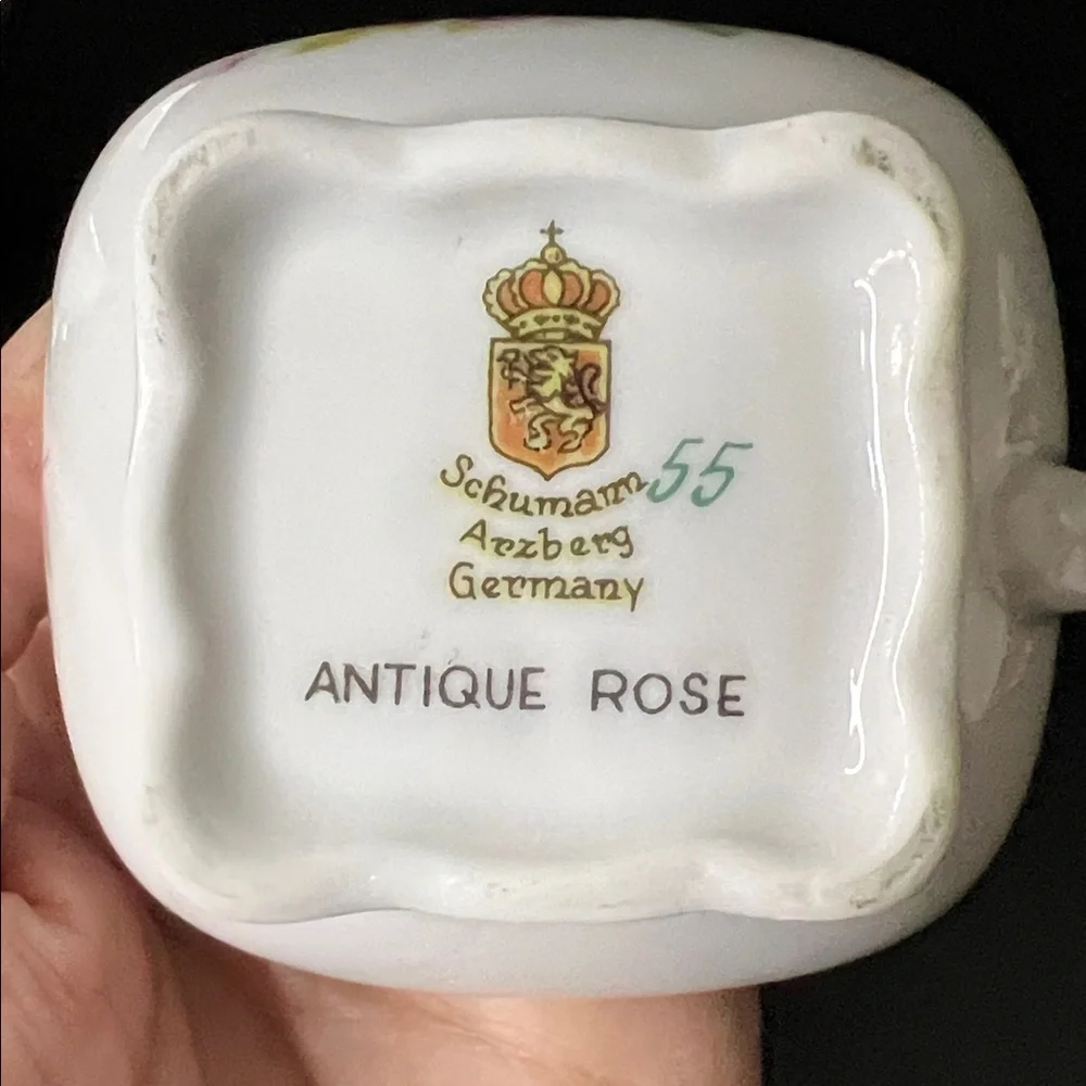 Vintage Schumann Arzberg Germany Antique‎ Rose Creamer & Open Sugar Bowl